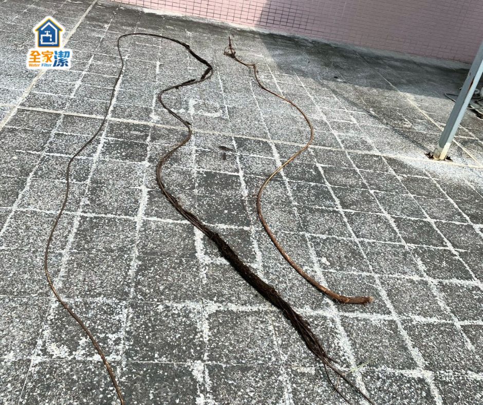 全家潔【震驚案例】水管竟然藏著15公尺樹根？！全家潔水刀疏通專業出手！案例施工或設備安裝現場照片